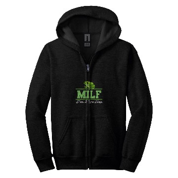 Discover Frog Pet MILF Man I Love Frogs Easily Distracted By Frogs Frog Lover Zip Hoodies