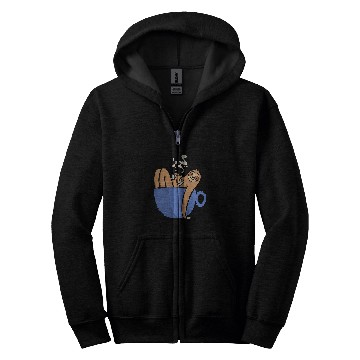 Discover Coffee Fun Humorous Coffee Lover Drinker Cup Caffeine Zip Hoodies