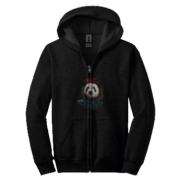 Discover Panda Pet Giant Panda Impersonated Che Guevara Zip Hoodies