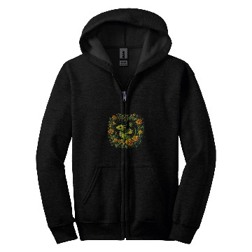 Discover Dragon Pet Marigold Moss Dragon Illustration 2 Zip Hoodies