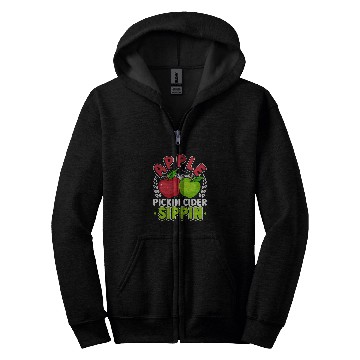 Discover Apple Picking Apple Season In Fall Autumn Apple Cider Zip Hoodies