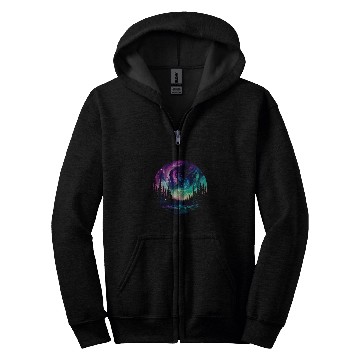 Discover Aurora Borealis Night Sky Northern Lights Zip Hoodies