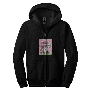 Discover Penguin Pet Cottagecore Aesthetic Kawaii Penguin Strawberry Milk Zip Hoodies