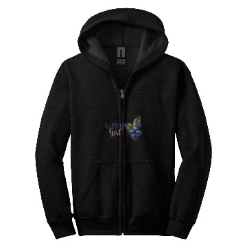 Discover Blueberry Girl Fruit Berry Garden Healthy Blueberries Baking Zip Hoodies