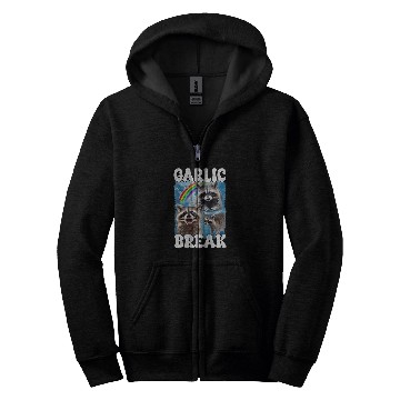 Discover Raccoon Pet Garlic Bread Raccoon Zip Hoodies
