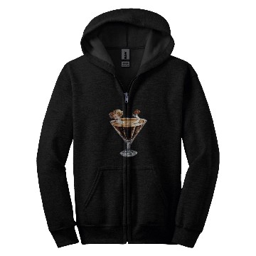 Discover Coffee Fun vintages Espresso Martini Coffee Lover Design Cold Cocktail Zip Hoodies