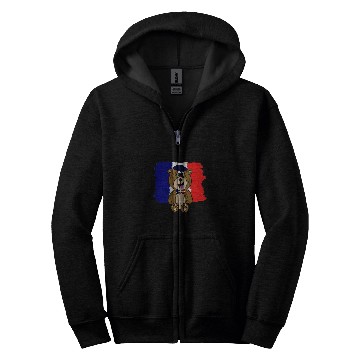 Discover Bear Pet Bastille Day Happy 14th July Bear French Flag Zip Hoodies