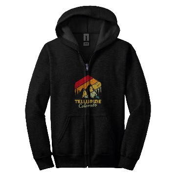 Discover Bear Pet Telluride Colorado Mountain Bear Zip Hoodies