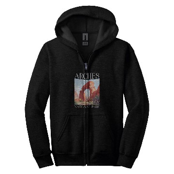 Discover Arches National Park USA Utah Nature Hiking Travel Zip Hoodies