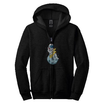 Discover Bass Saxophone Player Astronaut Orchestra Bass Saxophone Zip Hoodies
