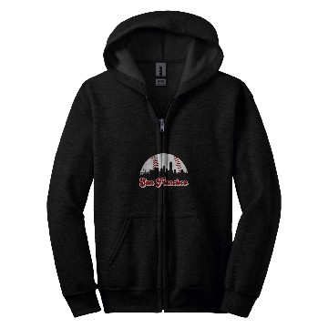 Discover Baseball San Francisco vintages Giant Ball National Pastime Zip Hoodies
