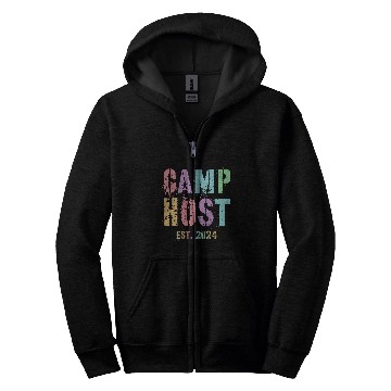 Discover bests Ever CAMP HOST Est 2024 Camping Chaos Coordinator Zip Hoodies