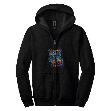 Discover Owl Pet Night Bird Eagle Owl Barn Owl Wisdom Mouse 14 Zip Hoodies