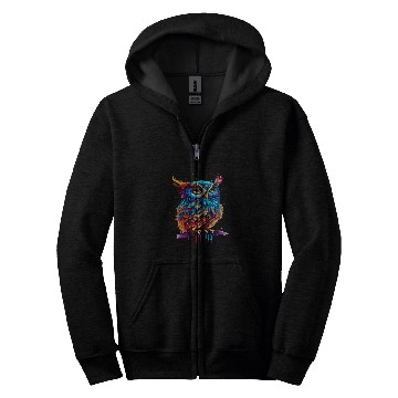 Discover Owl Pet Night Bird Eagle Owl Barn Owl Wisdom Mouse 70 Zip Hoodies