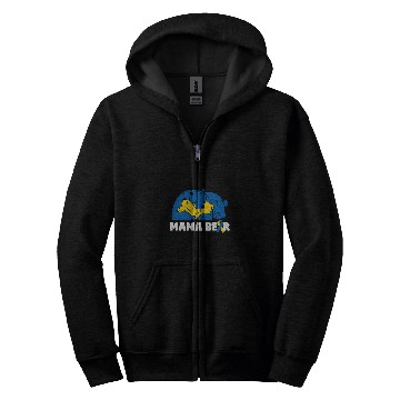 Discover Bear Pet Mama Bear Down Syndromes Awareness T05 Zip Hoodies