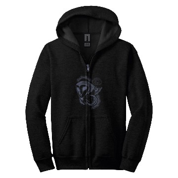 Discover Barn Owl Moon Moth Wicca Esoteric Zip Hoodies