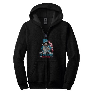 Discover Columbus Day Flag Us Christopher 1492 Zip Hoodies