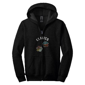 Discover Bear Pet Glacier National Park Bear Design Zip Hoodies