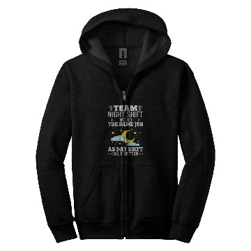 Discover Coffee Fun Shift Work Night Job Worker Midnight Funny Coffee Zip Hoodies
