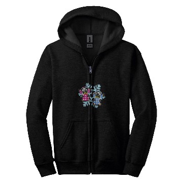 Discover Panda Pet Christmas Balls Winter Snowflake Snow Zip Hoodies
