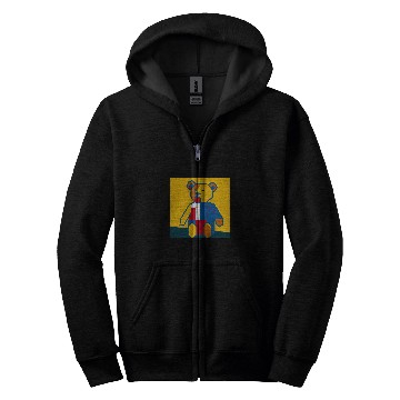 Discover Bear Pet Constructivist Teddy Bear Zip Hoodies