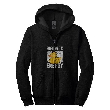 Discover Duck Pet Big Duck Energy Rubber Ducky Zip Hoodies