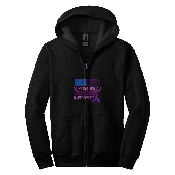 Discover Support Squad Purple ribbon for epilepsy awareness month Zip Hoodies