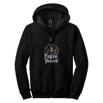 Discover Coffee Fun Nail Tech Quote Work Uniform Nail Polish Coffee Jesus Zip Hoodies