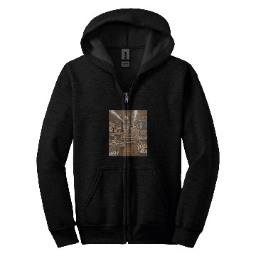 Discover Beer Fun Art Class Pizza And Beer Gallery Exhibit Design Zip Hoodies