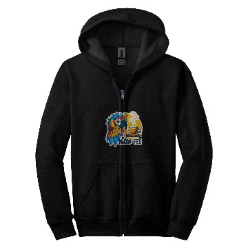 Discover Coffee Fun Blue Gold Macaw MacawFee Coffee Lover Zip Hoodies