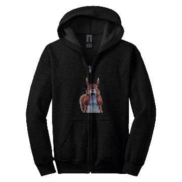 Discover Squirrel Pet Expressionist Scream Squirrel Lovers Artistic 3 Zip Hoodies