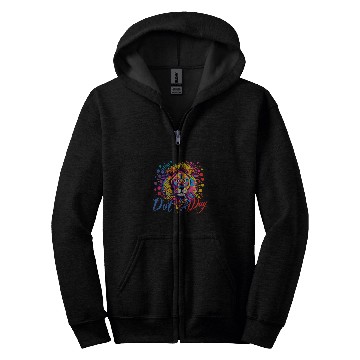 Discover Lion Pet Celebrate Dot Day With Our Vibrant Lion Dot Print Zip Hoodies