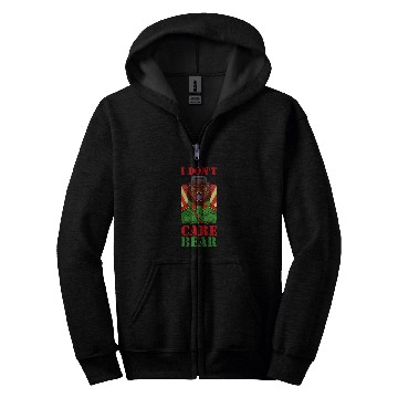 Discover Bear Pet I Dont Care Bear Zip Hoodies