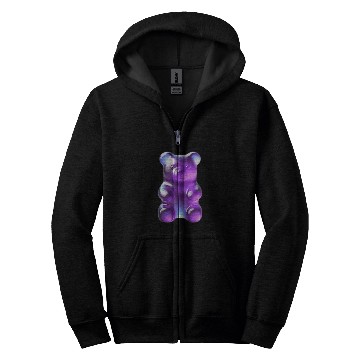 Discover Bear Pet Purple Gummy Bear Zip Hoodies