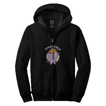 Discover Duck Pet Space Astronaut Rubber Duck Rubber Ducky Bubble Tea Zip Hoodies