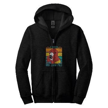 Discover Coffee Fun Macaw Parrot I need Ma Caw Fee Macaw Bird Coffee lover 8 Zip Hoodies