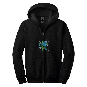 Discover Turtle Pet Earth Day Save Earth Sea Turtle Save the Planet Zip Hoodies