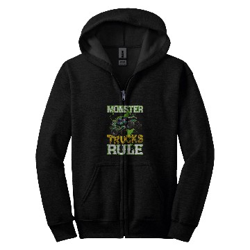 Discover Monster Trucks Rule Zip Hoodies