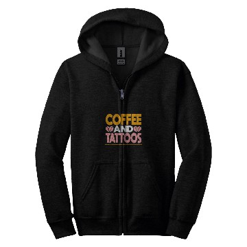Discover Coffee Fun Tattoos caffeines And Ink Addiction Design Zip Hoodies