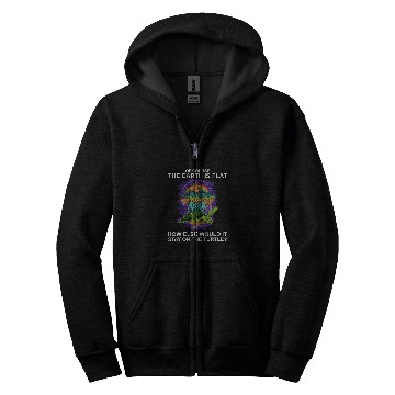 Discover Turtle Pet Flat Earth Turtle Flat Earther Zip Hoodies