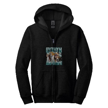 Discover Funny 90s Bootleg Rap For Beagle Lovers For Animal Lovers Zip Hoodies