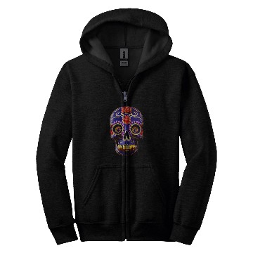 Discover Day Of The Deads Dia De Los Muertos calavera sugar skull Zip Hoodies