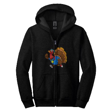 Discover Funny Turkey Running Turkey Trot Thanksgiving Zip Hoodies