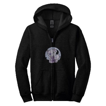 Discover Bear Pet Cute Arctic Fox With Teddy Bear For Halloween 2 Zip Hoodies