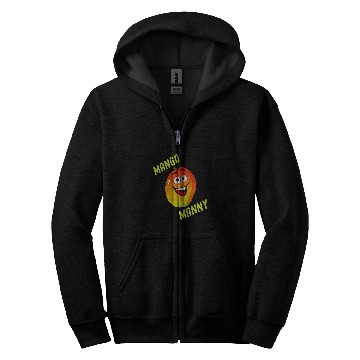 Discover Funny Manny Mango Zip Hoodies