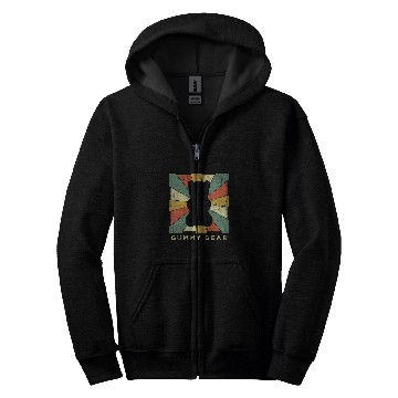 Discover Bear Pet Gummy Bear Retro Zip Hoodies