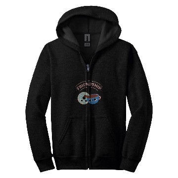 Discover Coffee Fun Galentines Day Coffee Donuts Friendship Zip Hoodies