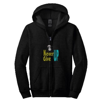 Discover Panda Pet never give up cute panda Zip Hoodies