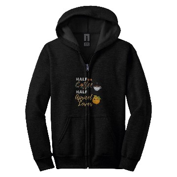 Discover Coffee Fun Half Coffee Half Apricot Lover Zip Hoodies