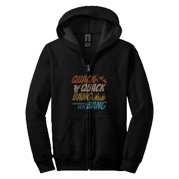 Discover Duck Hunting Hunter vintages Quack Quack Bang Bang Zip Hoodies